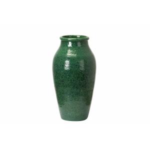 Florero verde de cerámica 23x23x40cm