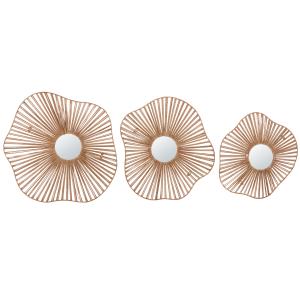 Flores de junco trenzado para decorar la pared (3), 79x75 cm
