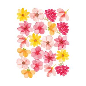 Flores primavera en vinilo decorativo mate rosa