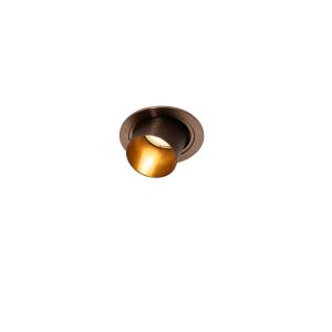 Foco empotrable bronce oscuro redondo inclinable