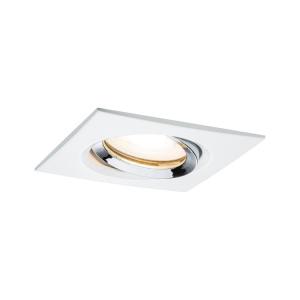 Foco led empotrable ajustable cuadrado en metal cromo diám:…