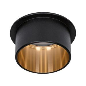 Foco led empotrable en metal negro mate dorado diám: 6,8cm