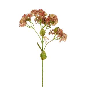 Follaje de sedum artificial rosa y verde h58