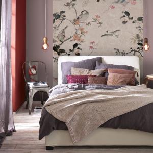 Fresco panorámico jardín japonés rosa 200x280cm