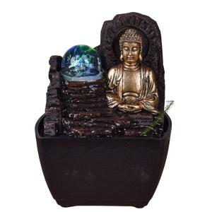 Fuente de interior Buda de resina con iluminación led - H18…