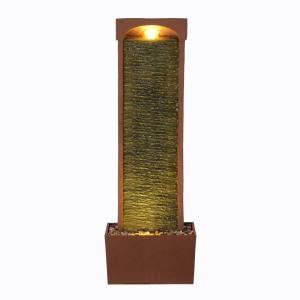 Fuente led en poliresina, roja, 97x32x32 cm