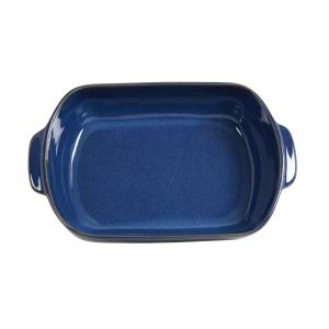 Fuente para gratinar de gres azul de 38 cm