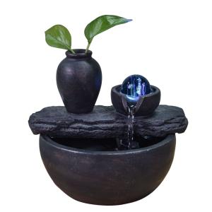 Fuente Zen de interior en resina con iluminación led - H19…