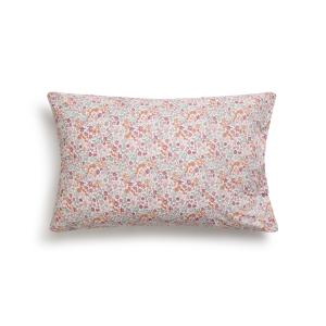 Funda almohada algodón flores rosa 45x110