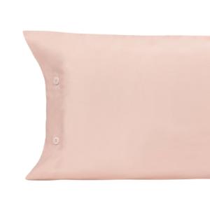 Funda almohada algodón orgánico rosa 45x110