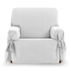 Funda cubre sillón 1 plaza lazos protector liso 80-120 cm g…