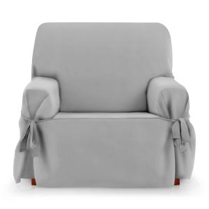Funda cubre sillón 1 plaza lazos protector liso 80-120 cm g…