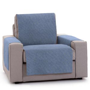 Funda cubre sillón protector liso 55 cm azul