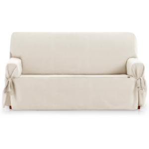 Funda cubre sofá 2 plazas lazos protector liso 120-180 cm b…