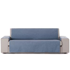 Funda cubre sofá protector liso 155 cm azul
