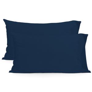 Funda de almohada 100% Algodón Azul marino 50x75 (x2) [Cama…