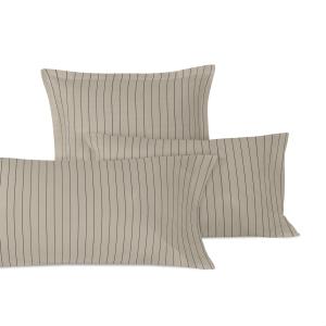 Funda de almohada 100% algodón beige 60x60 cm