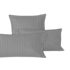 Funda de almohada 100% algodón gris 45x110 cm (cama 90)
