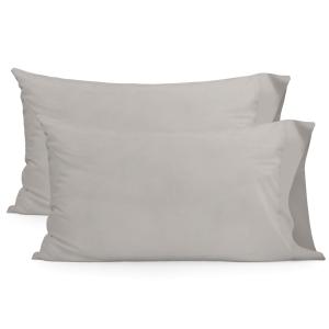 Funda de almohada 100% algodón gris 50x75 cm (x2) (cama 150…