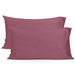 Funda de almohada 100% algodón magenta 50x75 cm (x2) (cama…
