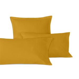 Funda de almohada 100% algodón mostaza 60x60 cm (x2)
