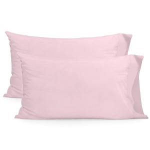 Funda de almohada 100% algodón rosa palo 50x75 cm (x2) (cam…