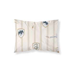 Funda de almohada algodón beige 50x80 cm