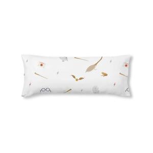 Funda de almohada algodón blanco 48x110 cm