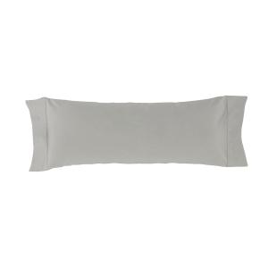 Funda de almohada de algodón 45x155 cm gris