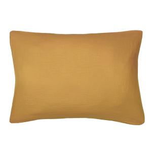 Funda de almohada de gasa de algodón amarillo azafrán 50x70…