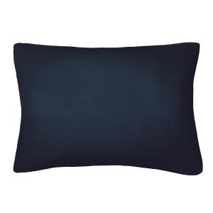 Funda de almohada de gasa de algodón azul tinta 50x70