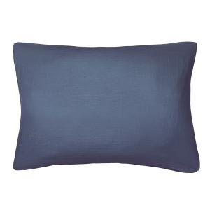 Funda de almohada de gasa de algodón azul vaquero 50x70