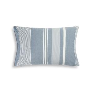 Funda de almohada de hilo tintado azul 50x85
