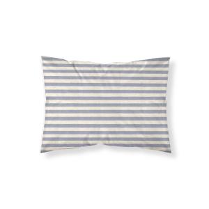 Funda de almohada de lino, algodón y poliéster azul 50x80 c…
