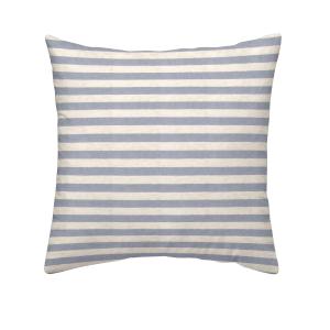 Funda de almohada de lino, algodón y poliéster azul 65x65 c…