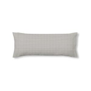Funda de almohada de lino, algodón y poliéster gris 45x125…