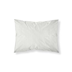 Funda de almohada de lino, algodón y poliéster gris 50x80 c…