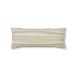Funda de almohada de lino, algodón y poliéster marrón 45x12…