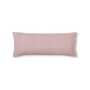 Funda de almohada de lino, algodón y poliéster rojo 45x125…