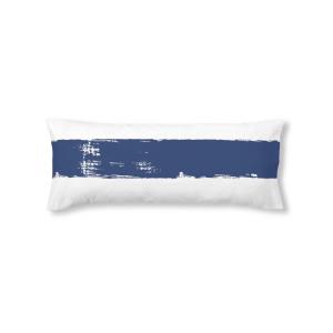 Funda de almohada de satén de 400 hilos azul 45x110 cm