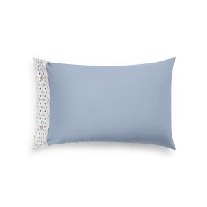 Funda de almohada estampada azul 45x110