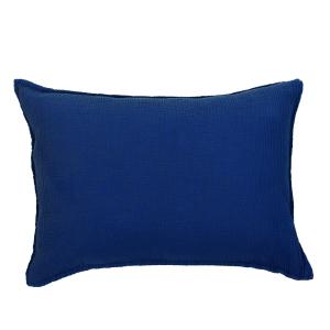 Funda de almohada gasa de algodón azul noche 50 x 70 cm