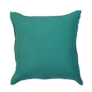 Funda de almohada gasa de algodón color esmeralda 65 x 65 c…