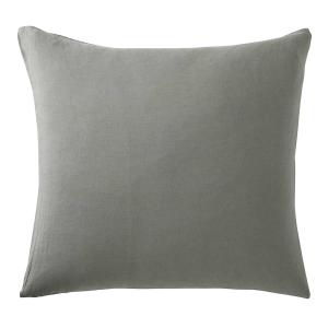 Funda de almohada lino lavado gris ratón 65 x 65 cm