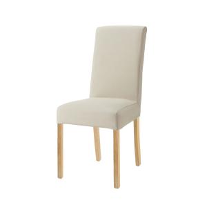 Funda de silla de algodón beige mastic, compatible con la s…
