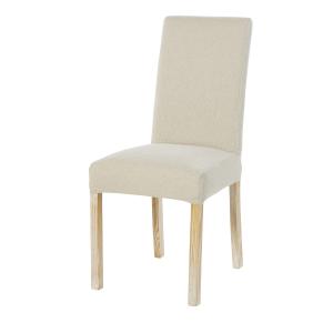 Funda de silla de chenilla color crudo, compatible con la s…