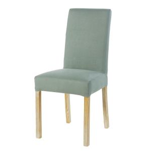 Funda de silla de lino lavado verde jade, compatible con la…