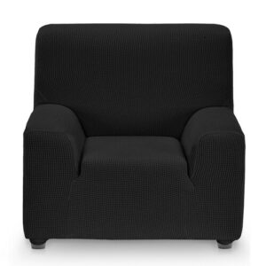 Funda de sillón bielástica   negro 70 - 110 cm