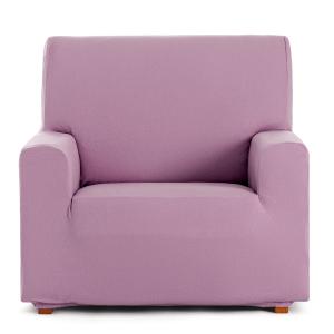 Funda de sillón bielástica rosa 80 - 110 cm
