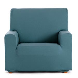 Funda de sillón bielástica verde esmeralda 80 - 110 cm